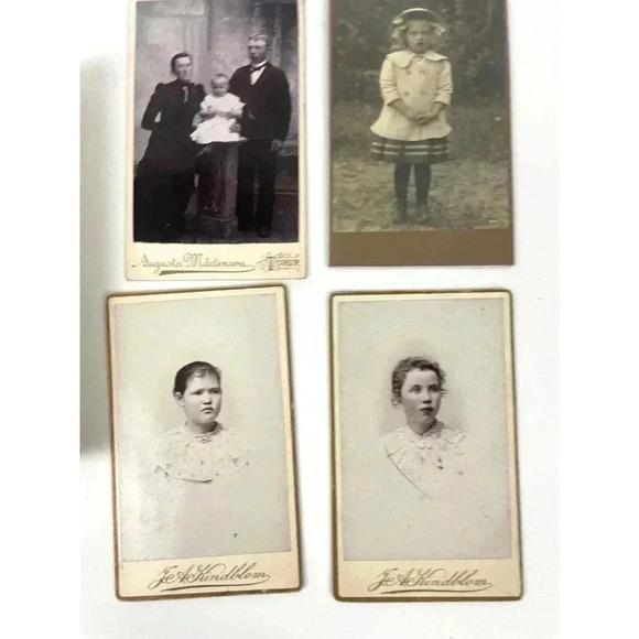 Antique Lot of 5 Sepia Victorian Photographs Family Portraits OOAK Estate Find - Picture 5 of 7
